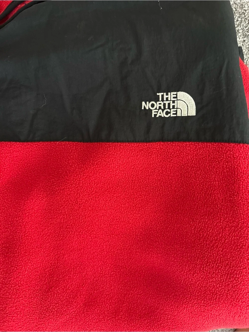 The North Face Men's Red & Black Fleece Jacket #winterjacket #retro #vintagemen